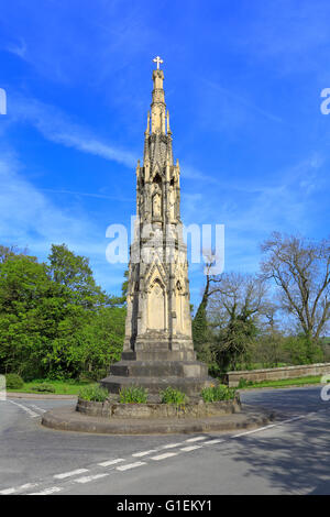 Croix d'Ilam, parc national de Peak District, Staffordshire, Angleterre, Royaume-Uni. Banque D'Images