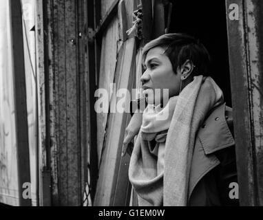 Sarah Gabrielle Som 2015 tourné en studio et en extérieur Banque D'Images