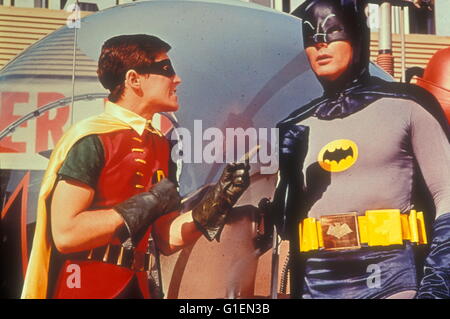 Batman hält die Welt à Atem / Burt Ward / Adam West, Banque D'Images