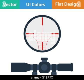 Modèle plat, icône de champ dans l'interface utilisateur de couleurs. Vector illustration. Illustration de Vecteur