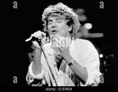 Der britische- Popsänger Rock und Rod Stewart, 1990er Jahre. La chanteuse pop et rock anglais Rod Stewart, 1990. Banque D'Images