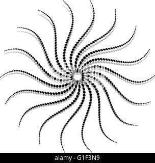 Résumé de l'élément en pointillés radial - motif pointillé blanc sur Illustration de Vecteur