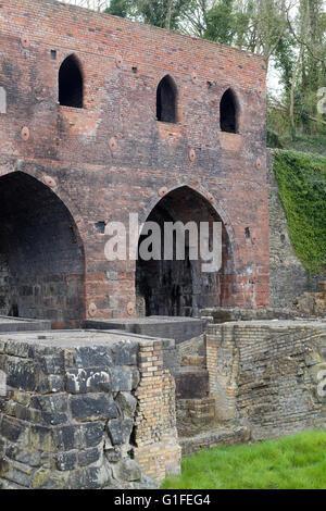 Les hauts fourneaux de Blists Hill village victorien de Coalbrookdale Ironbridge Banque D'Images