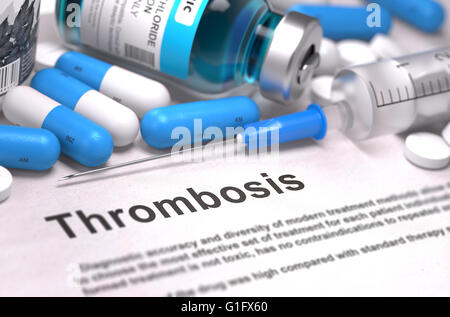 Le diagnostic - Thrombose. Concept médical. Banque D'Images