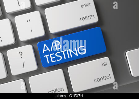 AB Testing Gros plan du clavier. Banque D'Images