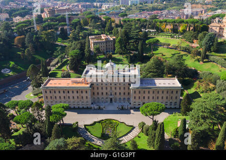 Jardin du Vatican, vue d'en haut Banque D'Images