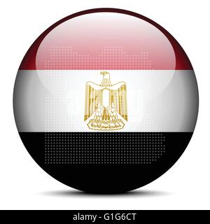 Image vectorielle - Carte avec motif de points sur le drapeau de République Arabe d'Égypte Illustration de Vecteur