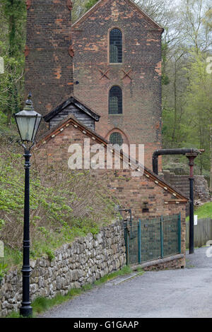 Les hauts fourneaux de Blists Hill village victorien de Coalbrookdale Ironbridge Banque D'Images