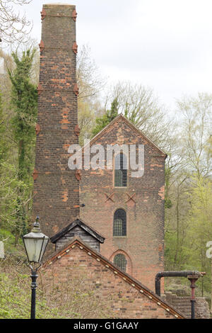 Les hauts fourneaux de Blists Hill village victorien de Coalbrookdale Ironbridge Banque D'Images