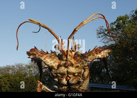 La légendaire statue de homard géant à Islamorada, Florida Keys Banque D'Images