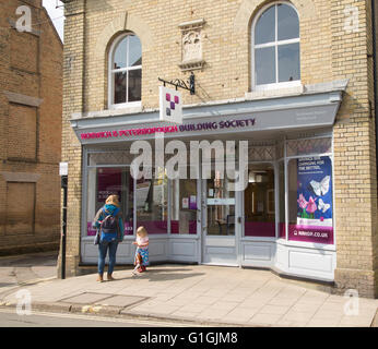 Succursale de Norwich et Peterborough Building Society, Southwold, Suffolk, Angleterre, RU Banque D'Images