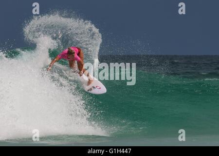 Rio de Janeiro, Brésil. 14 mai, 2016. Sage Erickson (USA) dans le cadre de la Ronde 4 du WCT Pro 2016 Rio Oi à Barra da Tijuca. Crédit : Maria Adelaide Silva/Alamy Live News Banque D'Images