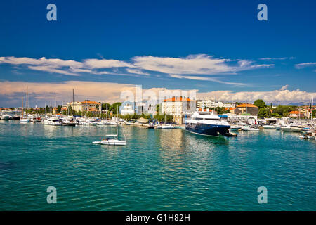 Ville de Zadar et vue sur le port, la Dalmatie, Croatie Banque D'Images