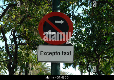 Trafic, signer,Malaga Banque D'Images