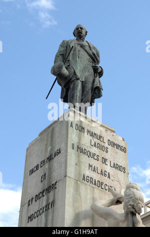 Statue en plein cœur de malaga larios marquis Banque D'Images