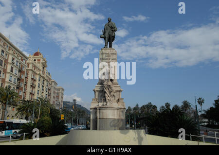 Statue en plein cœur de malaga larios marquis Banque D'Images