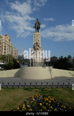 Statue en plein cœur de malaga larios marquis Banque D'Images