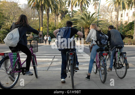 Équitation, vélo, heureux, Malaga Banque D'Images