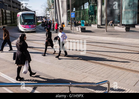 Midland Metro, Birmingham, West Midlands, England, Royaume-Uni Banque D'Images