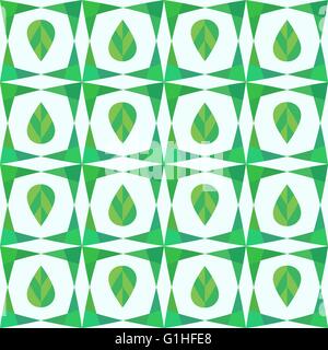 Géométrie abstrait motif transparent avec des feuilles. Illustration de Vecteur