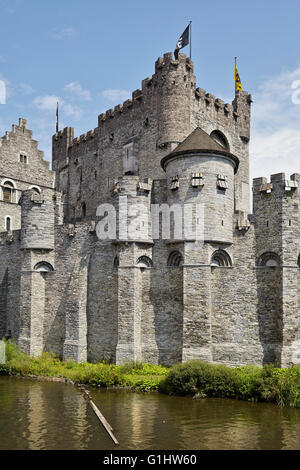 Château des Comtes de Flandre. Gent. La Flandre. La Belgique. Banque D'Images