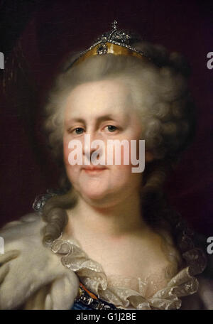 Johann Baptist Lampi l'ancien (1751-1830), Tsar Catherine II de Russie - Catherine la Grande (1729-1796) Banque D'Images