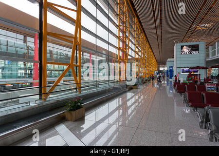 Le terminal T3, l'Aéroport International de Beijing. Banque D'Images