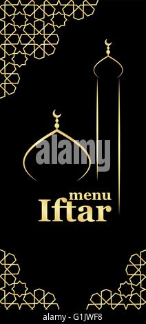 L'Iftar menu template Illustration de Vecteur