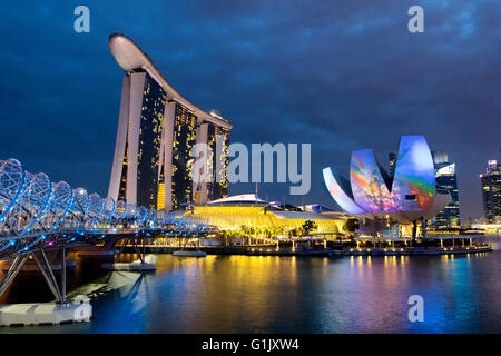 Marina Bay Sands Hotel, Singapore Banque D'Images