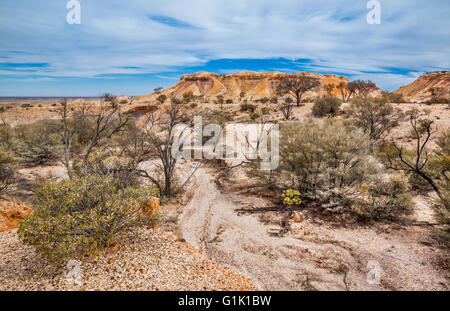 Painted Desert, beaucoup de nuances d'orange, jaune et blanc, schiste Arckaringa Hills, Arckaringa, Australie du Sud Banque D'Images