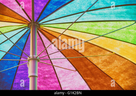 Parapluie de couleur arc-en-ciel Abstract Background Banque D'Images