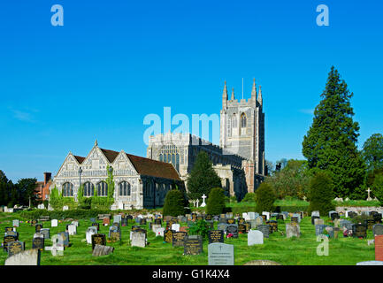 L'église Holy Trinity - et Lady Chapel - dans le village de Long Melford, Suffolk, Angleterre, Royaume-Uni Banque D'Images