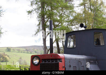 Hunslet moteurs diesel de locomotives sur le Sud Tynedale Railway, une ligne touristique et du patrimoine Banque D'Images