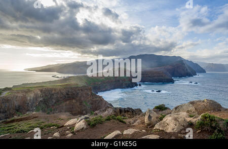 Point de vue de la côte est de l'île de Madère Banque D'Images