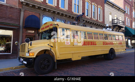 Bus touristique à Deadwood dans le Dakota du Sud USA Banque D'Images