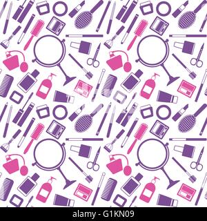 Seamless Vector background pattern avec divers objets de dessin Illustration de Vecteur