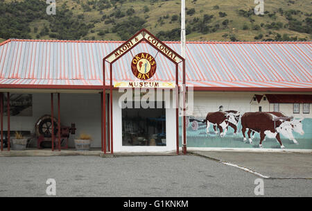 Les Maoris et musée colonial à okains bay, sur la côte de la Nouvelle-Zélande Banque D'Images