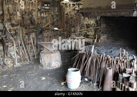 Les Maoris et musée colonial à okains bay, sur la côte de la Nouvelle-Zélande Banque D'Images