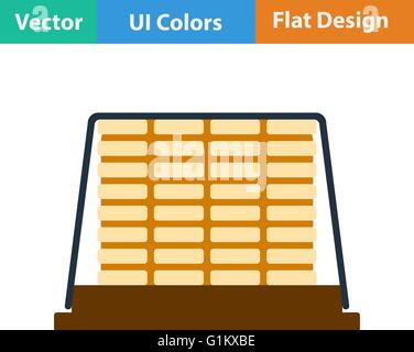 La construction de l'icône design plat dans l'interface utilisateur de palettes de couleurs. Vector illustration. Illustration de Vecteur