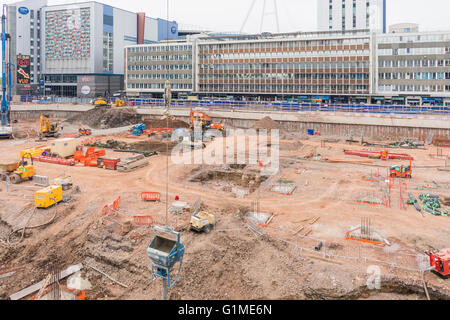 Les fondations du siège social de BBC Cymru/Wales sont en construction PHILLIP ROBERTS Banque D'Images