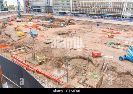 Les fondations du siège social de BBC Cymru/Wales sont en construction PHILLIP ROBERTS Banque D'Images