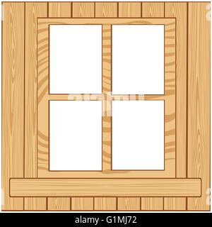 Conseils de mur et fenêtre d'arbre Illustration de Vecteur