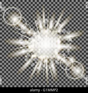 Ensemble de lumières blanches Illustration de Vecteur