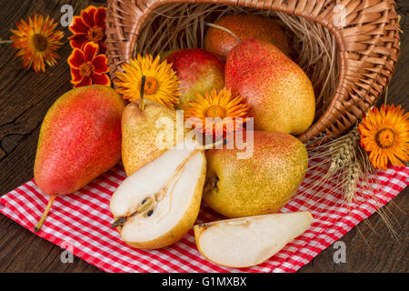 Les poires d'automne décoration fruits de grâces Banque D'Images