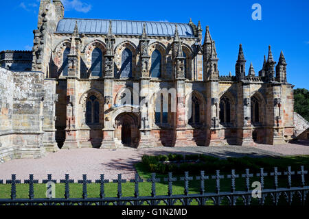 La Chapelle de Rosslyn, Roslin, Midlothian, Ecosse. UK. Photographié à partir de notre isolement de la chapelle Banque D'Images