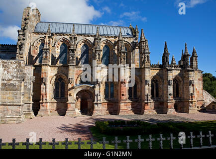 La Chapelle de Rosslyn, Roslin, Midlothian, Ecosse. UK. Photographié à partir de notre isolement de la chapelle Banque D'Images