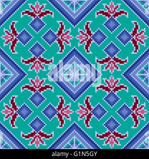 Ukrainiens ethniques broidery géométrique multicolore, modèle vectoriel continu Illustration de Vecteur