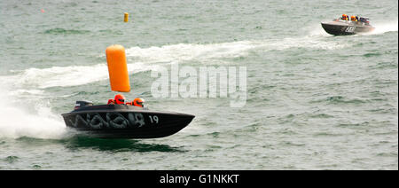 Bateau de Moteur racing à Torquay, Devon, UK. Banque D'Images