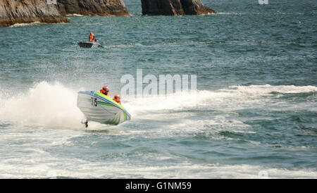 Bateau de Moteur racing à Torquay, Devon, UK. Banque D'Images