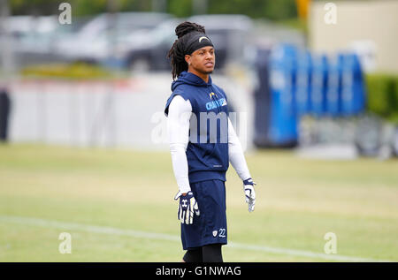 San Diego, CA, USA. 16 mai, 2016. SAN DIEGO, CA - 16 MAI 2016 - | San Diego Chargers Jason Verrett travaille au cours d'une pratique de printemps. © K.C. Alfred/San Diego Union-Tribune/ZUMA/Alamy Fil Live News Banque D'Images